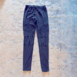 BP Black Ribbed Moto Leggings